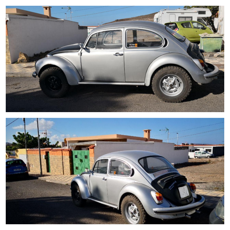 KnockinOn1970's tweet photo. ♦378. This modified #VolkswagenBeetle, likely adapted for off-road or rally use, resembling a Baja Bug. #oldcar #vintagecars https://t.co/iVEbs6MLmG