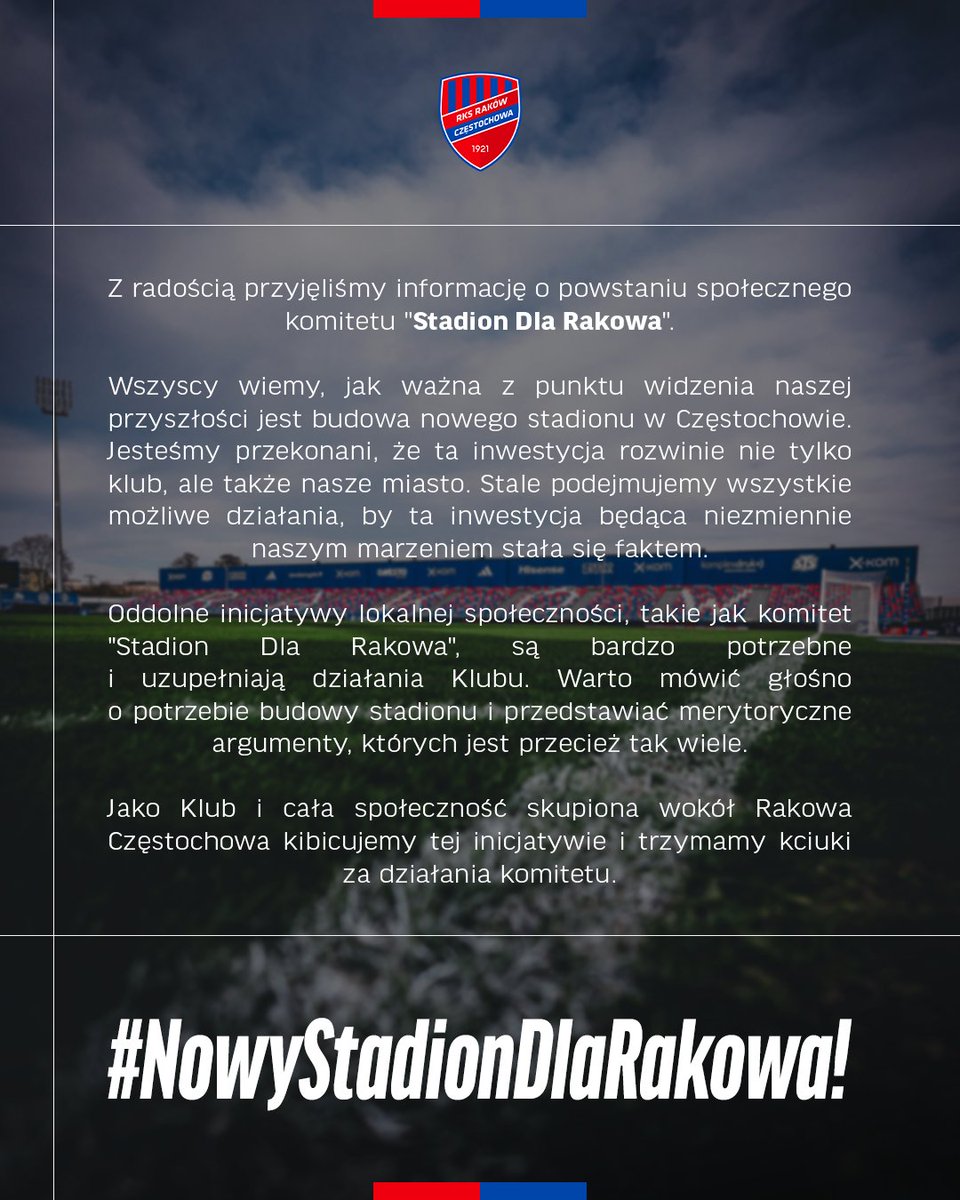 Rakow1921's tweet photo. #NowyStadionDlaRakowa ‼

@stadionRakowa https://t.co/SzsdrmQ8On