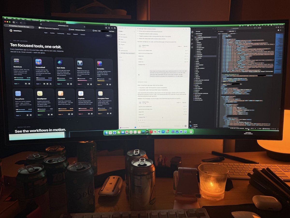 QuietWareApps's tweet photo. A real post at 4AM from a solo developer🚀

Websites don’t build themselves… well… 🥴

#IndieDev #SoloDev #BuildInPublic #MacDev #Productivity #MacApps #DevLife #Coding #AppStore #FromTheDesk https://t.co/D7xv0rsV2U