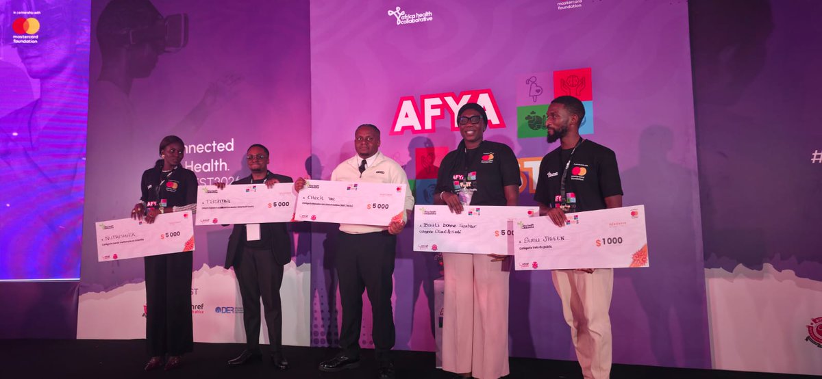 Youth4Afya's tweet photo. 🏆 We're proud to announce that Tahsma Healthcare co founded by Jackson Njonde Kamau won the Global Health Security Category at #AfyaFest2026 in Dakar, Senegal, after being selected among the Top 10 health innovations across Africa! 🌍
#GlobalHealthSecurity #HealthTech https://t.co/kMSxPkdn3p