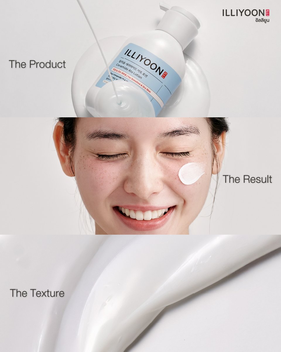illiyoonth's tweet photo. ILLIYOON Ceramide Ato Lotion💧
✔️ Lightweight lotion
✔️ Deep hydration
✔️ Perfect for sensitive &amp; dry skin
#ILLIYOONTH #อิลลิยูน #ผิวชุ่มชื้น #ผิวแพ้ง่าย https://t.co/Cs8RzKkALf
