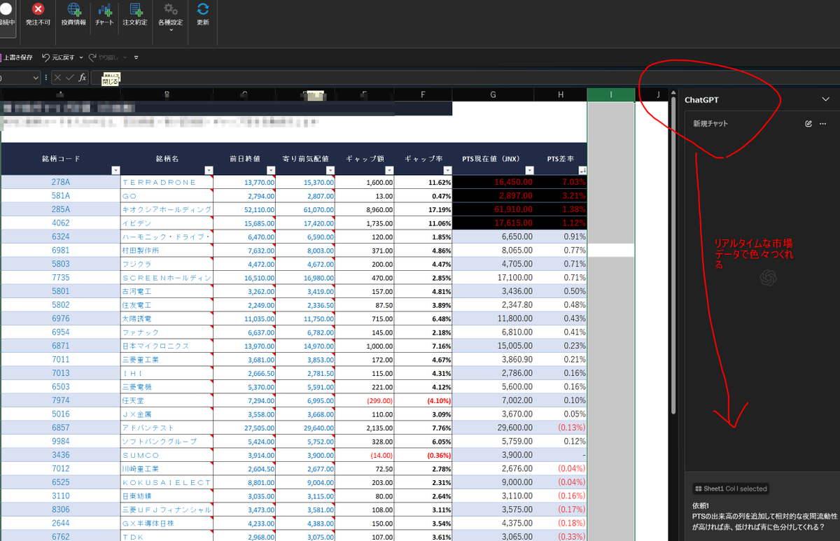 akameneko31's tweet photo. GPT×楽天RSS×Excel がめっちゃ便利。
 ExcelがGPT連携出来るようになってから、楽天RSSでシステム組むのめちゃ楽になった。リアルタイムで歩み値とか価格データを入力して色んなシステム作れるのでやったことない人は是非。AIとかトレビューだと出来ない事も結構できる。https://t.co/y2Wg1enM9w https://t.co/d8lkDKGyNI