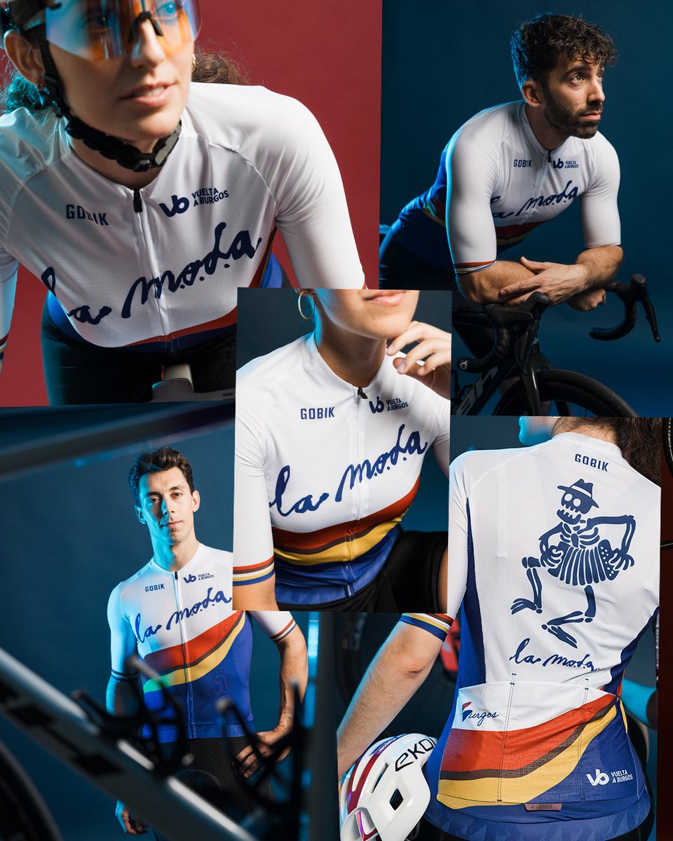 estoesLaMODA's tweet photo. ‘Subiendo como el Chava Jiménez’ ha sido elegida como sintonía oficial de @VueltaBurgos 2026 masculina y femenina 

Y hemos sacado estos maillots que están disponibles en la web y en tienda física 🚵🏼

Diseñado x Letorren
Fotos por @rodrigomenaruiz 

https://t.co/SIufnS661c https://t.co/cAtqGBeQVz