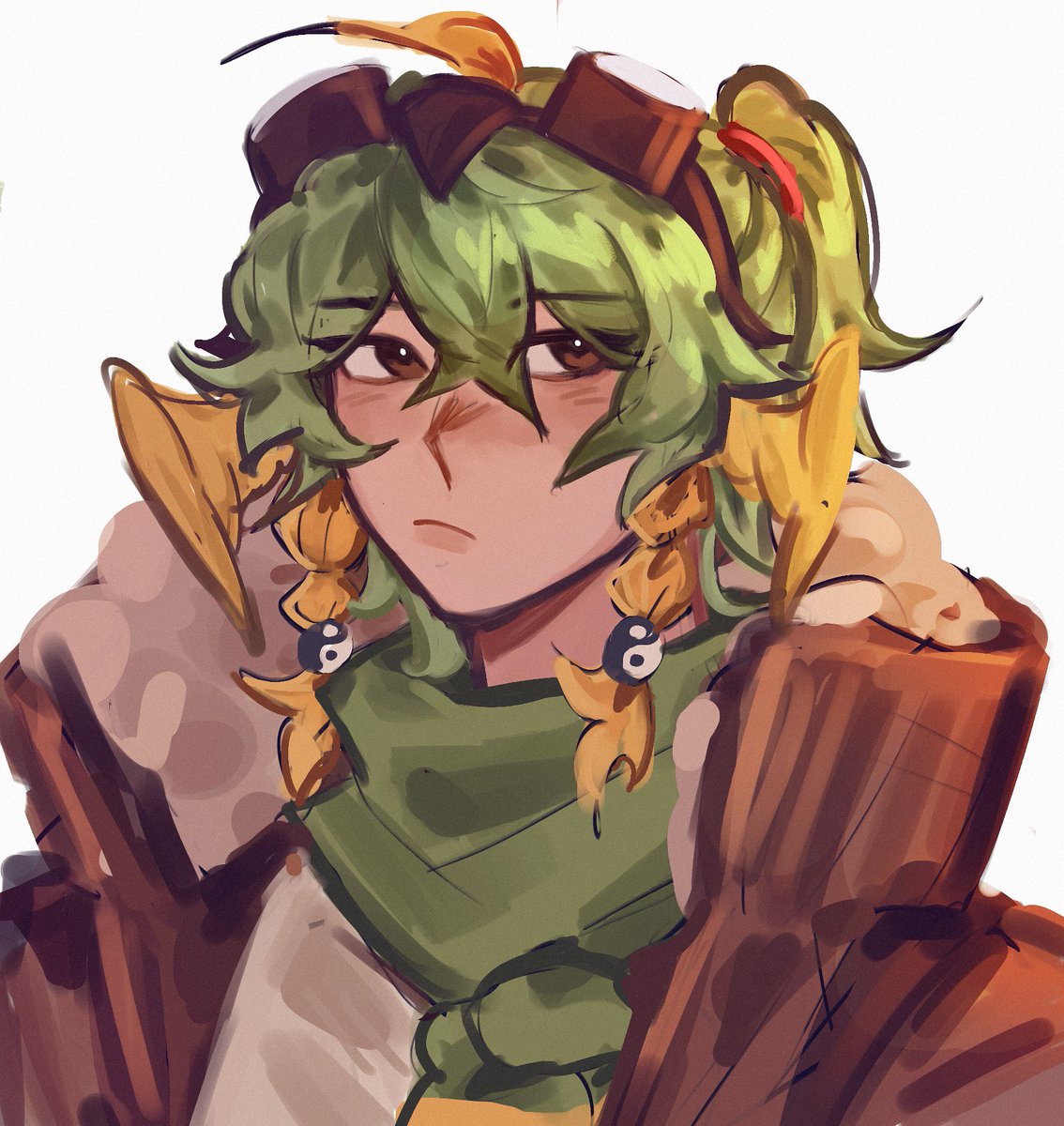 watermlem's tweet photo. Tryna draw green haired parrot cause of the plush,, 
#parrotx2 #parrotx2fanart https://t.co/Y4iTIQXPUA