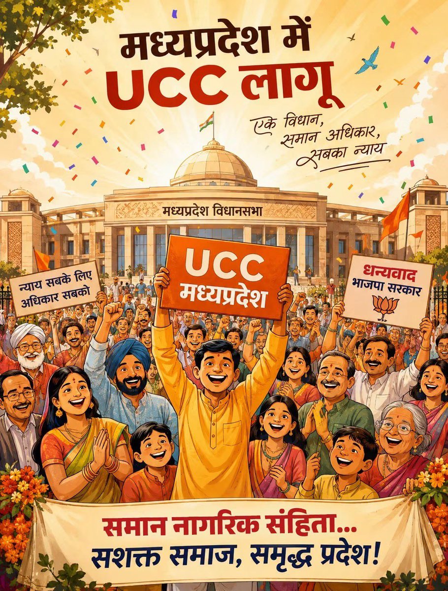 ravindradby's tweet photo. मध्य प्रदेश में समानता के नव युग का आरंभ!

#UniformCivilCode #UCCMP #समान_नागरिक_संहिता @narendramodi  @DrMohanYadav51 https://t.co/X2rQ5iuq2K