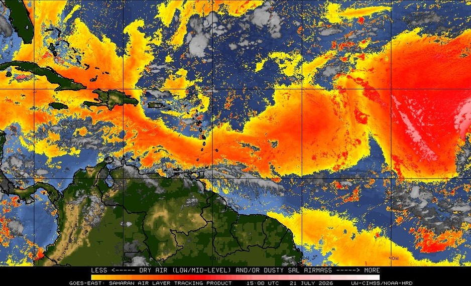 meteoccs's tweet photo. #21Jul | 11:48 HLV. - Fuerte divergencia de viento en altura continúa incidiendo sobre buena parte del país, reforzando la actividad de la Vaguada Monzónica-ZCIT sobre áreas del occidente, centro occidente, centro norte, llanos centrales y el nororiente venezolano, impulsando ... https://t.co/iMUSaaNY9K