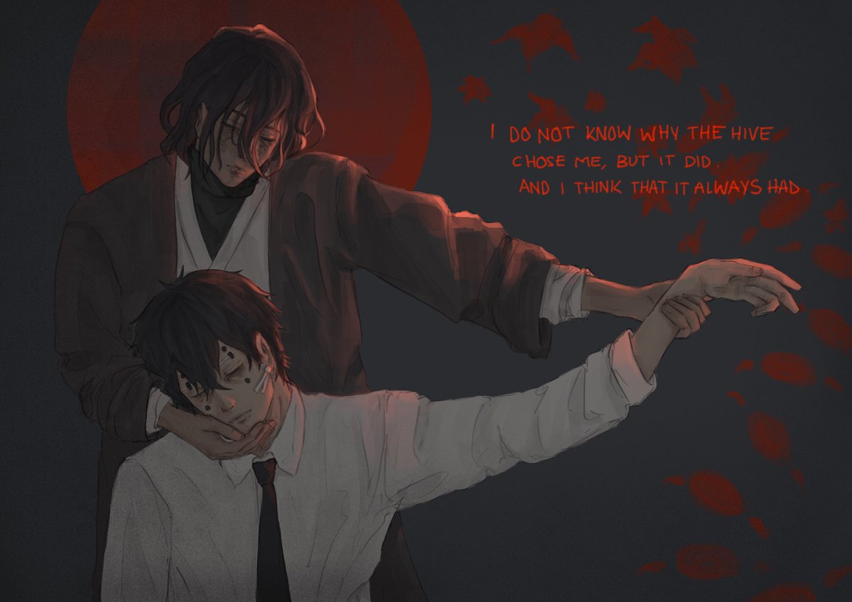 idiotsinthesnow's tweet photo. there is a wasps’ nest in my attic. perhaps it can soothe my itching soul.

#kagurabachi #bachiart #yura #akemurasoga https://t.co/xMsGwRAbav