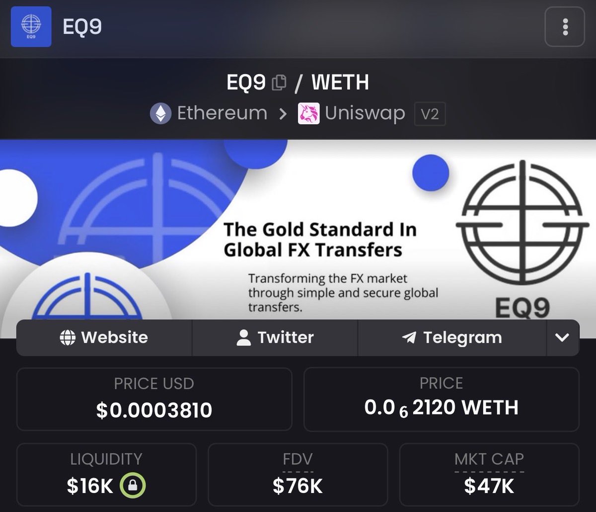 DarkSenpai0_0's tweet photo. Day 427: Bull posting #EQ9 until it reaches $100M market cap.
First Mover BlockChain Powered Global FX App ๐๐ธ๐ฑ
๐ซด๐ต https://t.co/H58NgwqVX0