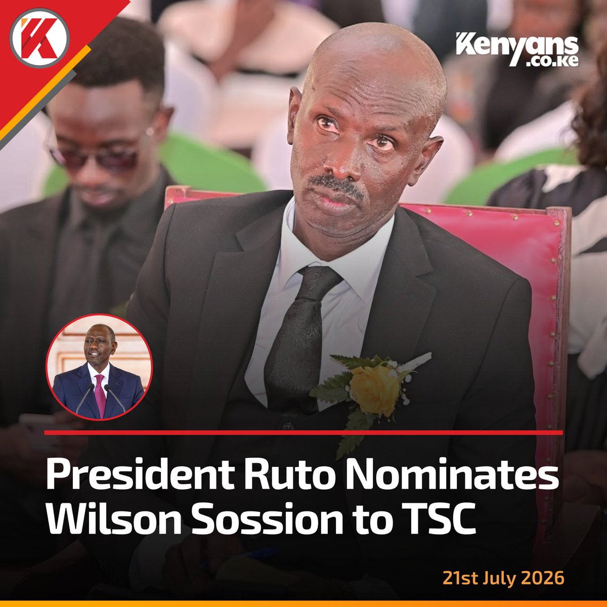 Kenyans's tweet photo. President Ruto nominates Wilson Sossion to TSC https://t.co/GrIeriLAZ7