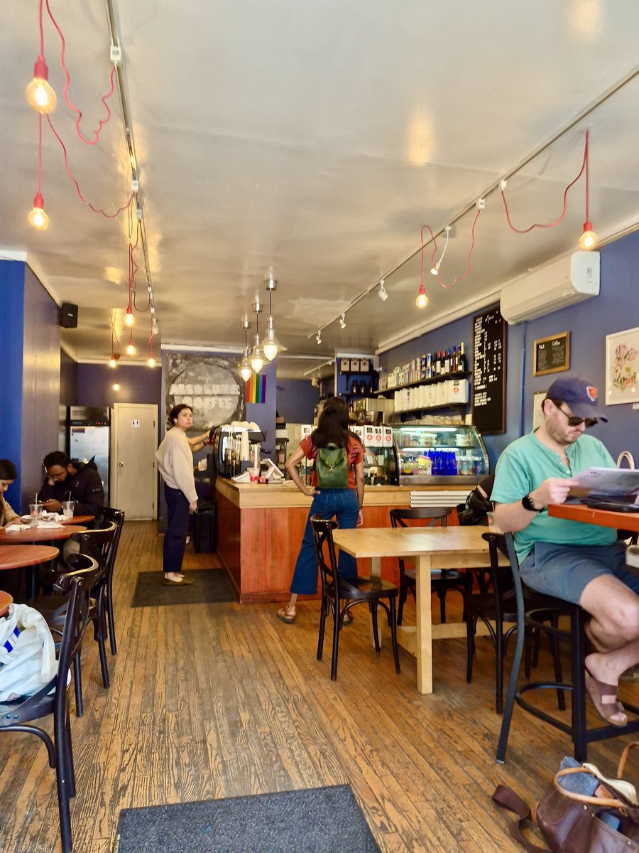 AtlanticAveLDC's tweet photo. We love seeing our neighborhood full of life. Whether you're meeting a friend, getting some work done or just enjoying a cup of coffee, it's the everyday moments that make Atlantic Avenue special. @absolutecoffee 

#atlanticavenue #boerumhill #brooklyncoffee #shoplocal https://t.co/jT7TPBnxY3