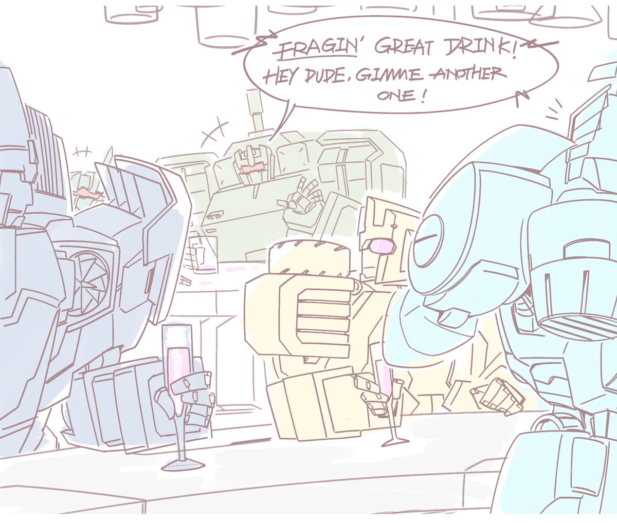 Evol_the_Beagle's tweet photo. Couldn't find the original version of this joke so I wrote one from memory
#transformers #transformersidw https://t.co/jrkxwRouke