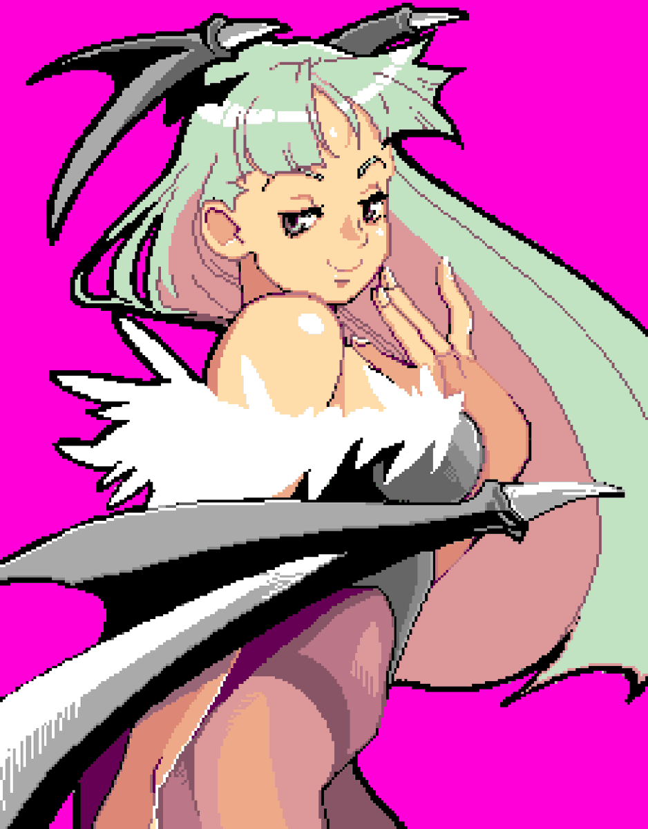 Rafael_Motta18's tweet photo. Morrigan e Ryu em pixelart https://t.co/G1hBYFCPTt