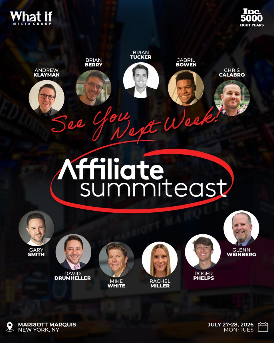 WhatIfMediaGrp's tweet photo. The countdown is on! ⏰

Affiliate Summit East is almost here, and our team is ready to connect in NYC.

Stop by to meet the What If Media Group team and chat.

Schedule a meeting with us 👉 https://t.co/epMvC4RvkJ

#WhatIfMediaGroup #AffiliateSummitEast https://t.co/VGLMv2Cb65