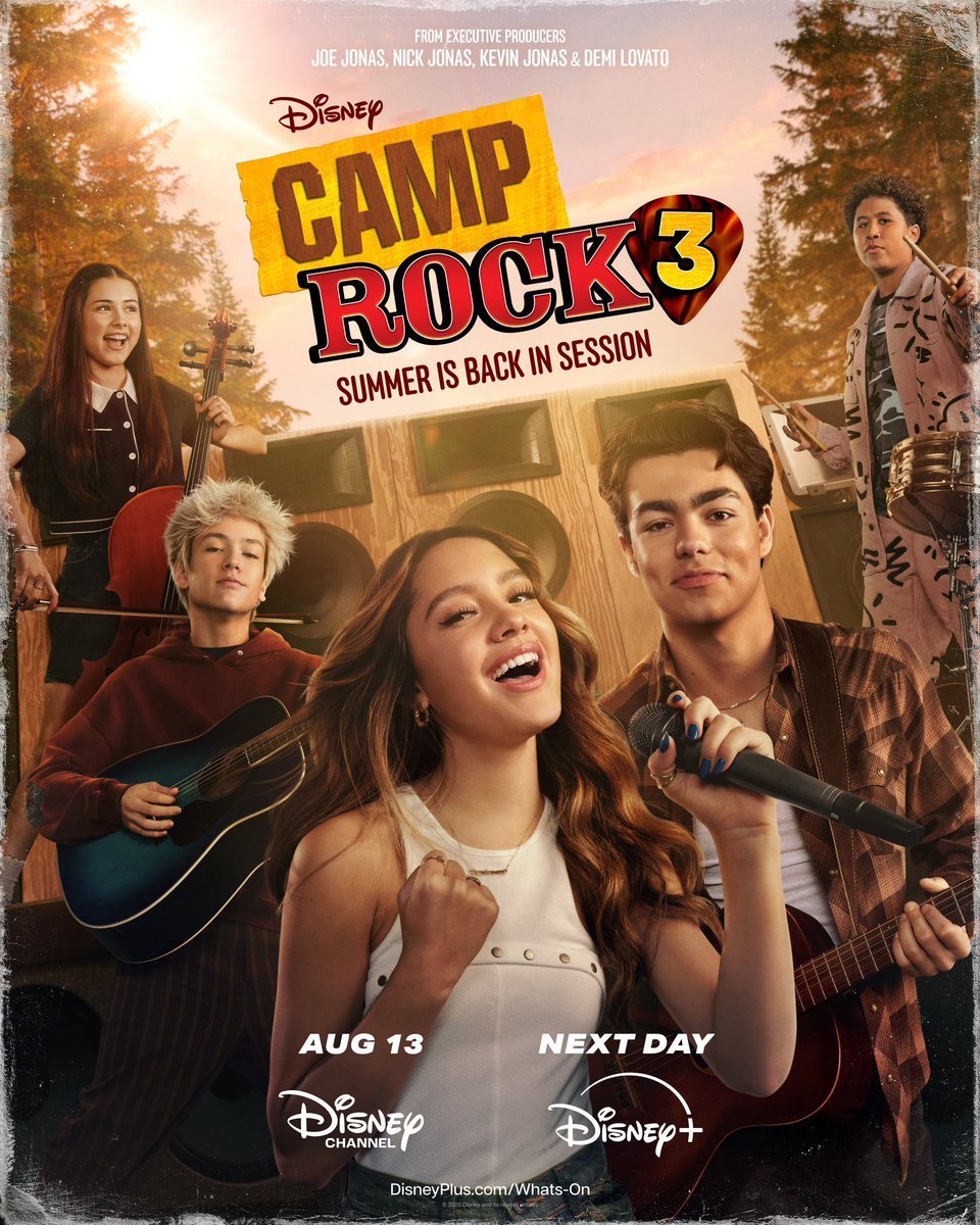 _CampRockBR's tweet photo. 🚨 | AGORA: Novo pôster de “CAMP ROCK 3”.
#CampRock3 https://t.co/MJAT350O36