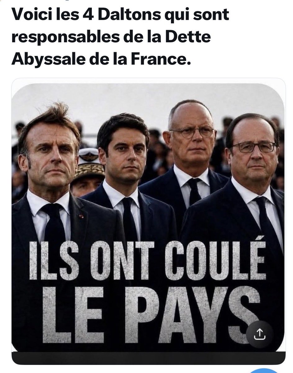 JefHugo99582's tweet photo. ILS ONT COULÉ NOTRE PAYS, MAIS ILS ONT CONSERVÉ LEUR ARROGANCE ET LEUR MÉPRIS POUR LE PEUPLE  .. https://t.co/24Lfi7JCkB