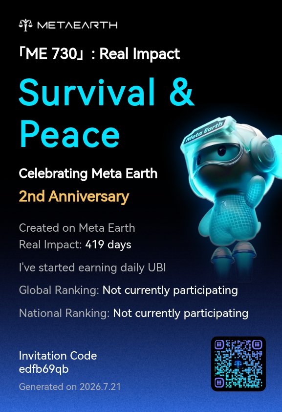 PacifiqueYuri's tweet photo. Check this out guys‼️
「ME 730」: Real Impact I’ve started earning daily unconditional basic Income and helping more people do the same. Create your impact with us and win up to $20,000 in rewards! Join here:... Read more: https://t.co/5nAh1Wxczm