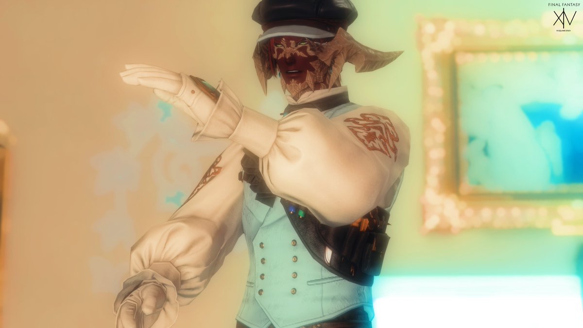 alphamist's tweet photo. エモート「高笑い」の使い道
カメラ方向へ首が回るため、意外と可動域は広い。

#FF14 #オスラ #2角レン https://t.co/H0SLdKKYoB