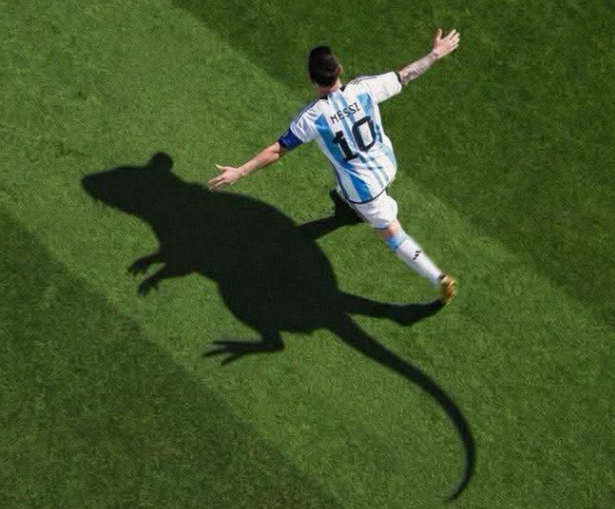 sw33pe's tweet photo. THIS IS INSANE.

People have been calling Messi a rat for years.
Now a video is going viral where Spain fans find a rat on the street right after beating Argentina in the final and start chanting MESSI at it.

Comments are filled with memes.
A literal rat named Messi while Spain lifts the World Cup.

Massive virality.
Endless memes.
This should run to millions.

Dex pay with comm at 15k.