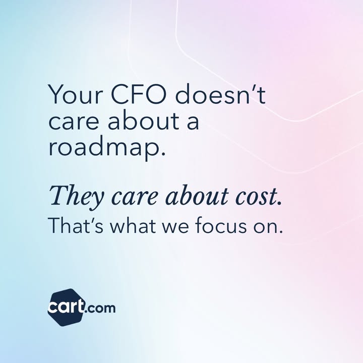 cartdotcom's tweet photo. Your CFO doesn't care about your 3PL's technology roadmap.
They care about three things: shipping cost, labor cost, and inventory carrying cost.

Let us break it down for you. Let's chat: https://t.co/zT0KXDH2QN https://t.co/noZicroBar