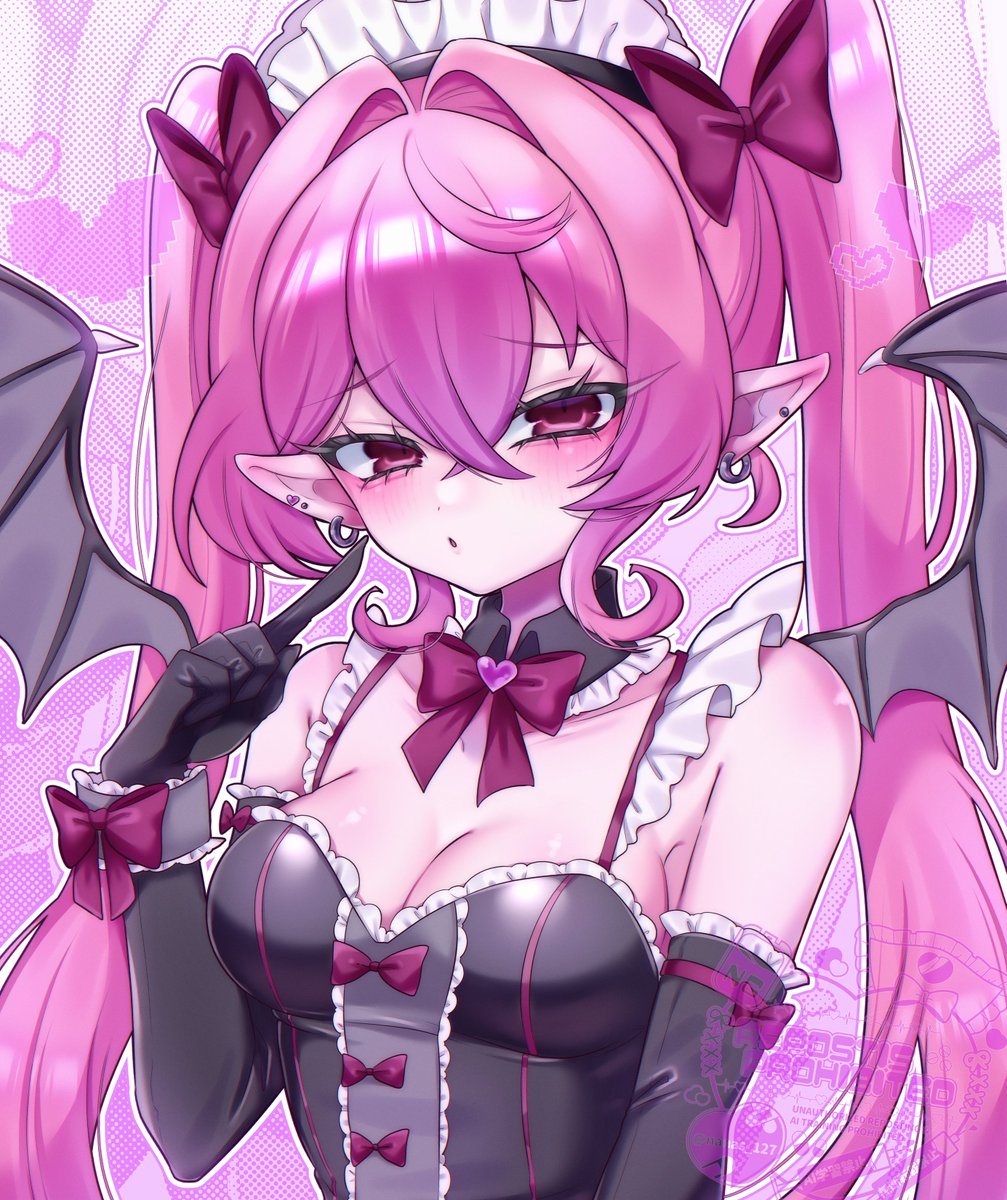 ピンク髪の小悪魔メイドちゃん 🩷😈差分