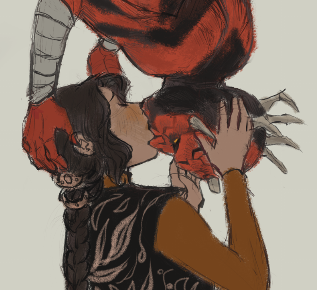 cryptcombat's tweet photo. messy wip of spider maul doing the spiderman kiss  <33 https://t.co/7xJNVGG0a9