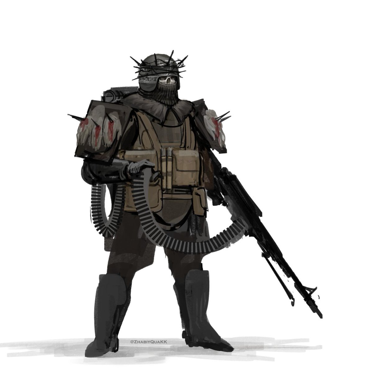 ZhabiyQuaKK's tweet photo. 💀Heavy machine gunner sketch 💀 https://t.co/rWTzCzptcP