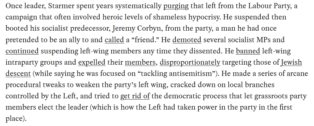 BMarchetich's tweet photo. @jkirchick @TheAtlantic They tried this with Labour in the UK, and it simultaneously destroyed the party, made its leader a failure, and paved the way for the far right to take power. Just so everyone clicking on this understands what the grand plan is here. https://t.co/b0maWIf0dB