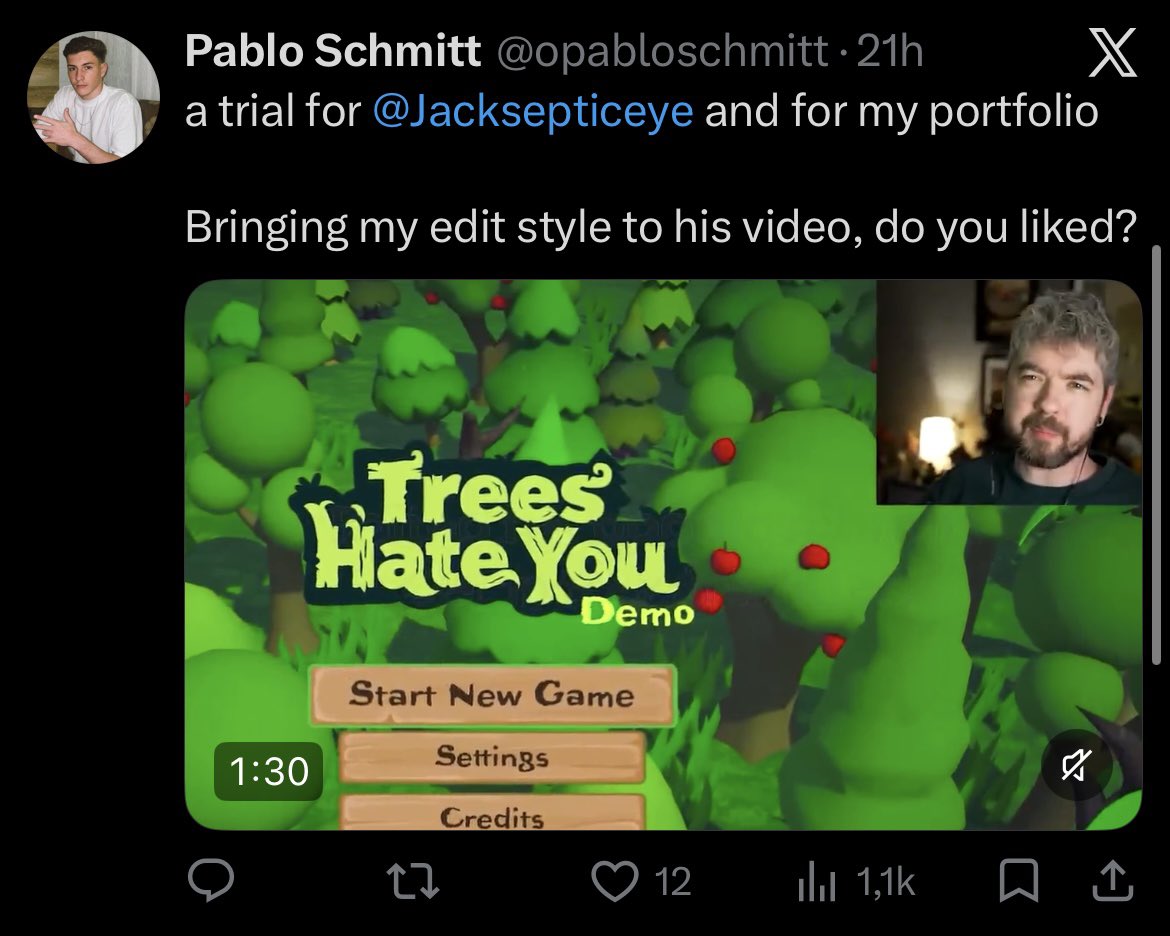 opabloschmitt's tweet photo. Less than 4 days on X and my 3° editing post just passed 1K views and we are close to 100 followers,

I honestly didn’t expect that.

Thanks to everyone who watched, liked, shared or left feedback. This is just the beginning. ❤️ https://t.co/oj58s1HH9O