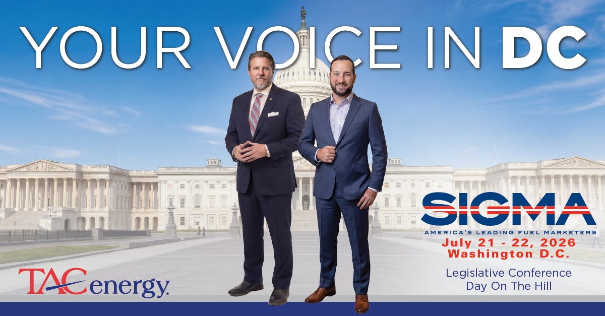 TACenergy's tweet photo. #TACenergy is here - walking the hill.

@SIGMA Americas Leading Fuel Marketers Summer 2026 Legislative Conference, July 21-22, Washington, D.C.

@Fred Sloan and @Colby Hoffer are in D.C. to carry your message.

#TACenergy #Fuel #Energy #FuelYourFuture #DJBFFYF #SIGMA https://t.co/PLPPAjTM2M
