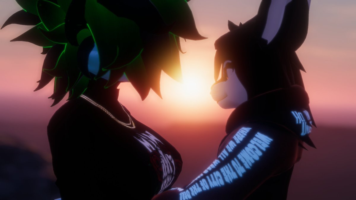 AsherVR_AD's tweet photo. Chillin out with @ProfessaADHD on this hill top watching the sunset :3 https://t.co/BdsZFPMfkY