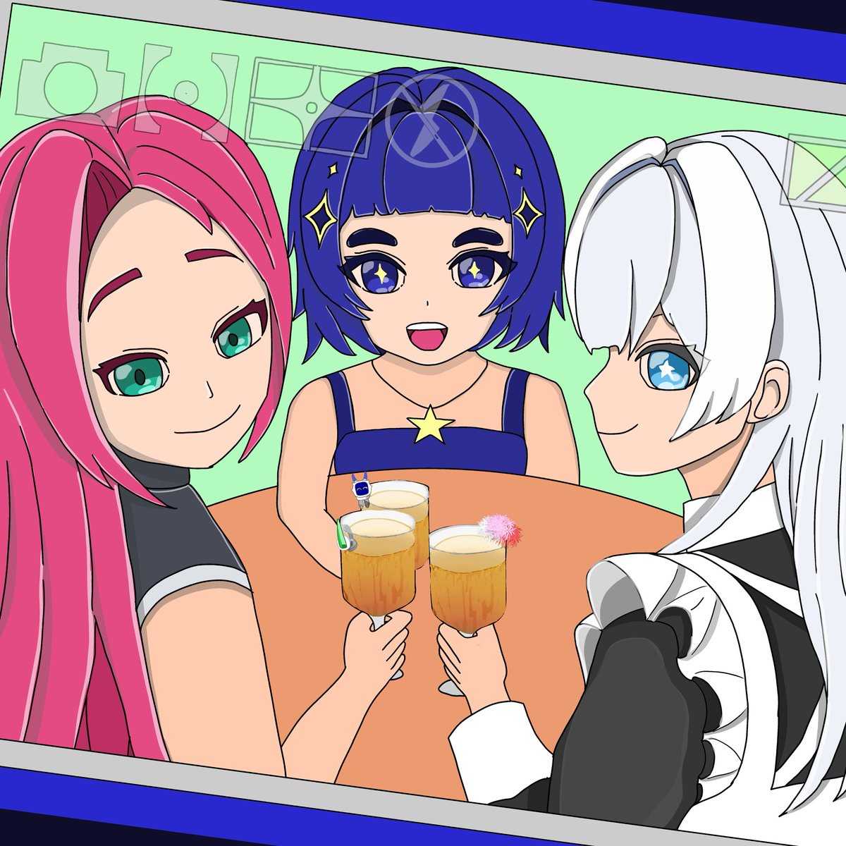 crank_9999's tweet photo. 初めての3体合体FA
#初めてのラブレター
#糸会画_   
#星海月図鑑 https://t.co/PA4XNelcYt