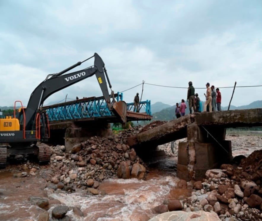 AdityaRajKaul's tweet photo. INDIAN ARMY RESPONDS SWIFTLY TO EMERGENCIES ACROSS POONCH, RESTORES CONNECTIVITY AND PROVIDES MEDICAL AID

                                                                                  Poonch: 21 Jul 2026

In a series of swift humanitarian assistance operations across the Rajouri - Poonch region, troops of White Knight Corps responded promptly to emergencies caused by heavy rainfall, flash floods and infrastructure damage, reaffirming the Indian Army’s commitment to serving local communities during times of need.
At Jaran Wali Gali, Poonch the boundary wall of PM SHRI Jawahar Navodaya Vidyalaya collapsed onto several parked vehicles, creating an immediate hazard and disrupting movement on NH-144A. Troops of White Knight Corps reached the site without delay and, using specialised equipment, cleared the debris, extricated the trapped vehicles and assisted local residents. Their coordinated efforts helped restore traffic on the national highway and prevented further inconvenience to commuters and the surrounding population.
In another operation near Khari Karmara, Poonch, heavy rains and strong currents damaged a vital bridge and disrupted local connectivity. Personnel of the White Knight Corps, in close coordination with 79 RCC (BRO) and local residents, undertook urgent restoration work. Despite difficult weather and challenging ground conditions, the damaged link was restored within three hours, reconnecting the affected community and enabling the resumption of essential movement. The operation highlighted effective civil-military cooperation and the collective resolve to restore normalcy at the earliest.
Meanwhile, following a flash flood at Dara Sangla, Poonch an iron bridge was washed away, isolating the village and restricting access to medical care. An Indian Army Medical Team crossed the flooded nala using an improvised wooden log bridge and reached the affected residents. The team conducted rapid triage, provided emergency first aid, treated an injured civilian and administered essential medicines to women, children and other villagers. The timely intervention helped stabilise the injured and prevented further health complications.
These operations demonstrated the Indian Army’s preparedness, professionalism and humanitarian ethos under demanding and hazardous circumstances. Through rapid rescue, restoration and medical assistance, troops ensured public safety, restored critical connectivity and extended timely support to affected families. The coordinated response also reinforced the enduring bond of trust between the Indian Army, civil agencies and local communities across the region.