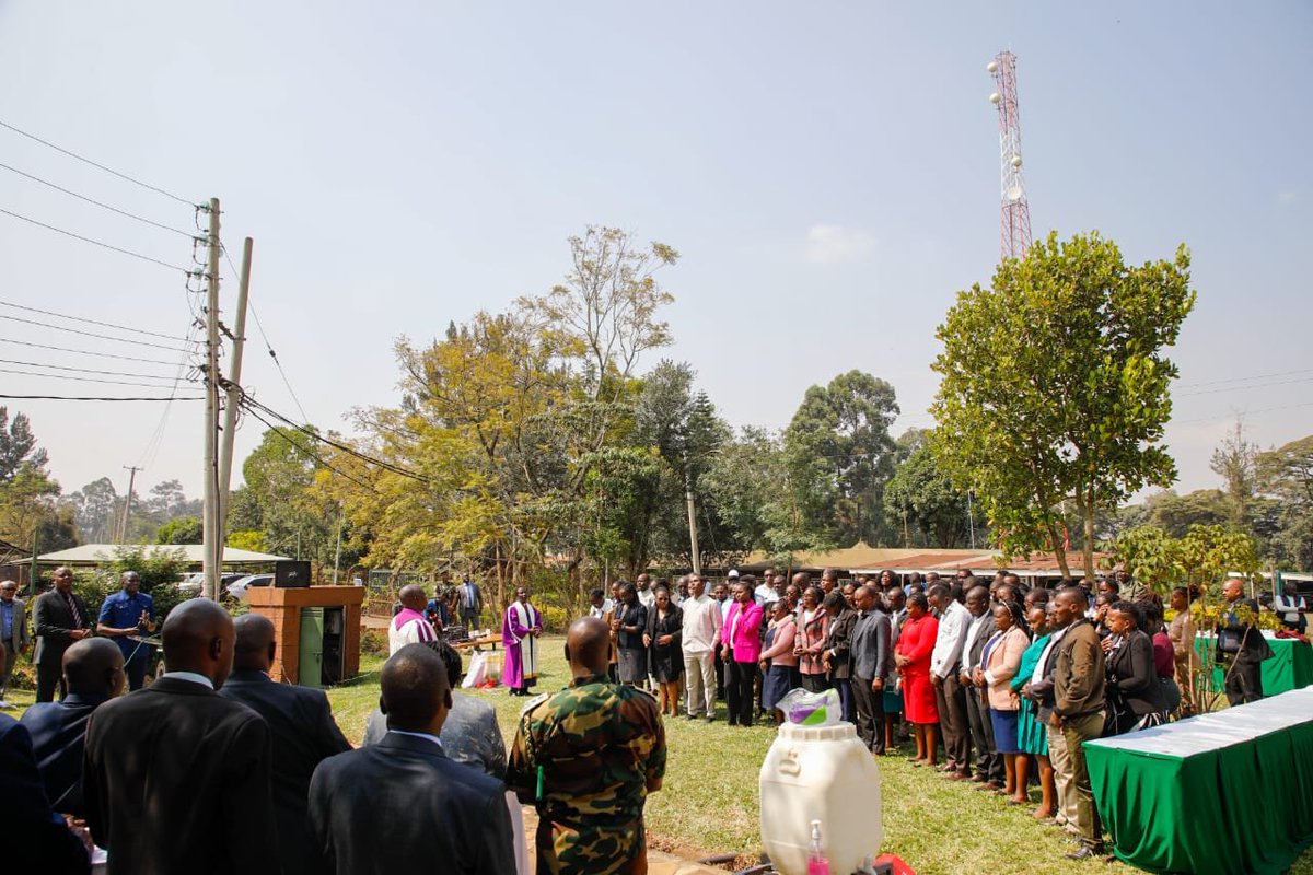 KeForestService's tweet photo. COMMISSIONING OF KFS RESOURCE CENTRE & STAFF PRAYER BREAKFAST

The Kenya Forest Service (KFS) today advanced its institutional strengthening agenda with the commissioning of the KFS Resource Centre and the holding of a Staff Prayer Breakfast at its headquarters in Karura, Nairobi.

The commissioning ceremony was presided over by the Africa Inland Church (AIC) Presiding Bishop, Rev. Dr. Abraham Mulwa, at the invitation of Chief Conservator of Forests Mr. Alex Lemarkoko. The event brought together KFS staff, chaplains, and invited guests for a morning of thanksgiving, reflection, and dedication, underscoring the Service’s commitment to organizational excellence and the holistic well-being of its workforce.

Speaking during the event, Mr. Lemarkoko described the KFS Resource Centre as a strategic investment in the future of the Service and a critical pillar in building a knowledge-driven, innovative, and high-performing institution. He noted that the facility will enhance staff development, improve operational efficiency, strengthen evidence-based decision-making, and provide an enabling environment for collaboration, capacity building, research, innovation, and professional training as KFS continues to implement its mandate in forest conservation, restoration, and sustainable management of Kenya’s forest resources.

The Resource Centre was constructed by the Kenya Forest Service through the GreenZones Development Support Project Phase II (GZDSP II) with funding from the African Development Bank (AfDB). The project forms part of broader efforts aimed at strengthening institutional capacity, enhancing forest governance, and supporting sustainable natural resource management in Kenya.

The Chief Guest, Bishop Rev. Dr. Abraham Mulwa commended KFS for demonstrating visionary leadership by investing in both institutional capacity and the spiritual well-being of its staff. He observed that modern public institutions cannot achieve sustainable impact through infrastructure and technical expertise alone, but must also nurture integrity, compassion, accountability, and servant leadership among their employees.

The Bishop noted that the commissioning of the Resource Centre symbolized KFS’s commitment to creating a culture of learning, innovation, and excellence, while the Staff Prayer Breakfast reflected a recognition that spiritual nourishment is essential in building resilient, ethical, and motivated public servants capable of serving the nation with dedication and honor.

He further announced the Africa Inland Church’s acceptance to serve as the mainstream church supporting the KFS Chaplaincy Programme in matters of faith, spiritual guidance, pastoral care, and chaplaincy development. The partnership is expected to strengthen staff counseling, moral leadership, mentorship, and the overall spiritual welfare of KFS employees across the country.

The Staff Prayer Breakfast provided an opportunity for collective prayer, encouragement, and fellowship, reinforcing the role of chaplaincy in promoting integrity, mental wellness, unity, hope, and a positive workplace culture within the Service.

The commissioning of the KFS Resource Centre therefore marks not only the unveiling of a modern facility, but also a renewed commitment by the Kenya Forest Service to nurture a workforce that is skilled, innovative, ethical, spiritually grounded, and fully equipped to advance Kenya’s national forest conservation and restoration agenda.