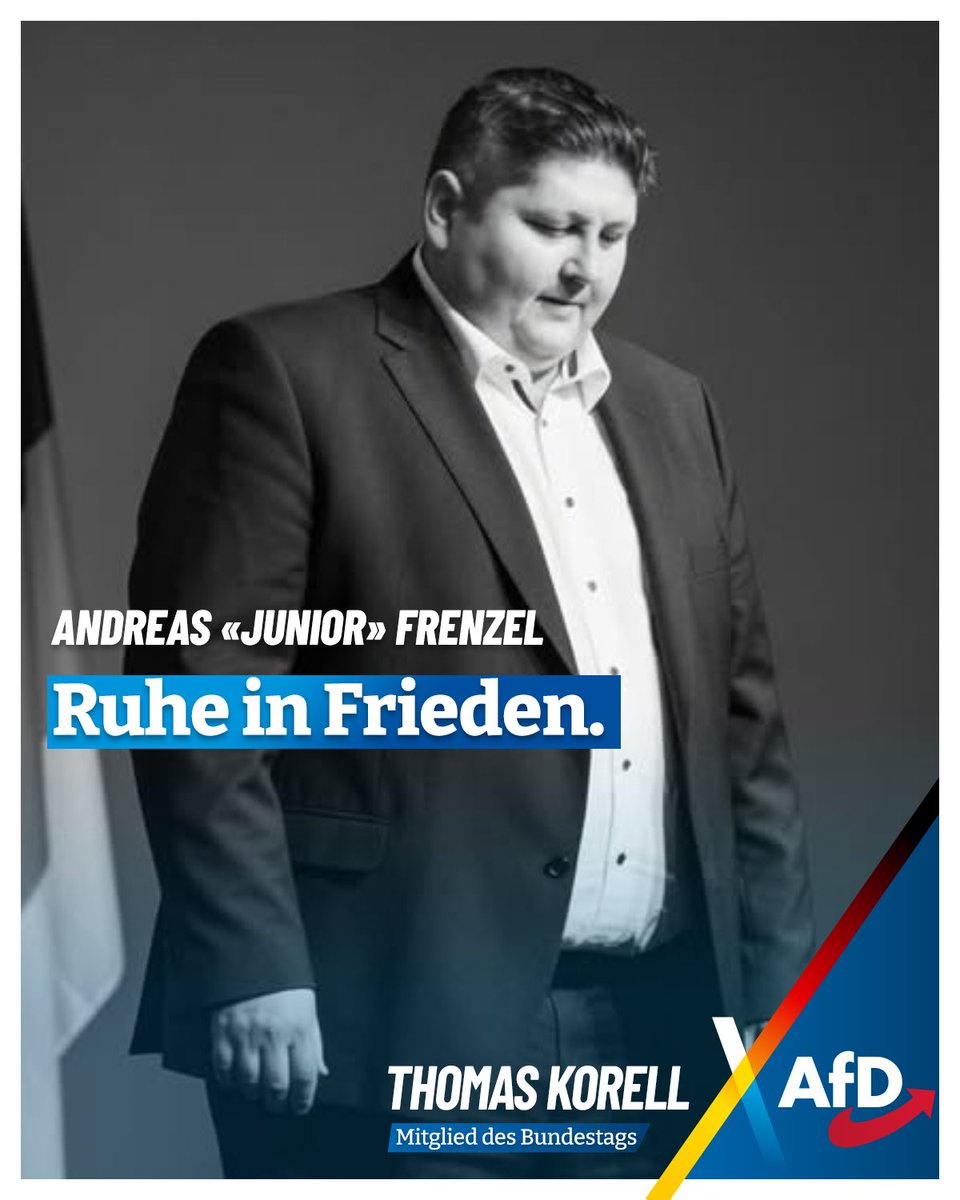 KorellThomas's tweet photo. Lieber Andreas „Junior“ Frenzel,

viel zu früh wurdest Du uns genommen.

Du hast immer alles für unser Land gegeben. Als echter Patriot, verlässlicher Freund und stets hilfsbereiter Kämpfer hast Du Dich mit ganzem Herzen eingebracht.

Ruhe in Frieden.

Du wirst uns fehlen. 🕊️ https://t.co/pe2Tv1F72r