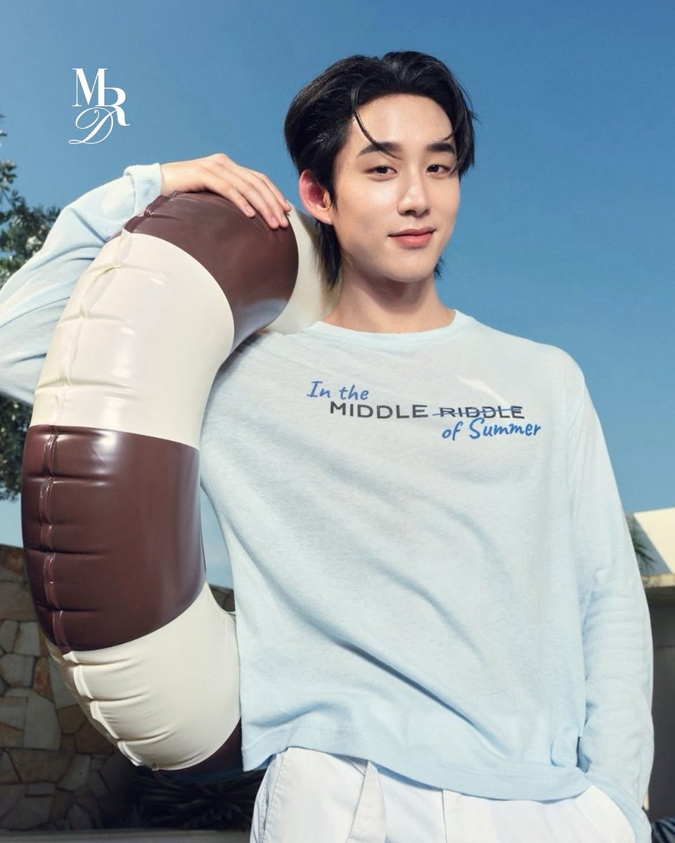 WEofficialTH's tweet photo. 210726 | Instagram update 

📸 middleridaleclub : Two moods for the warmer side of the season.

The Lightweight Middle of Summer Long Sleeve and Coastal Sheer Long Sleeve bring different moods into the same summer story — one clean and effortless, one graphic and sun-ready.

Style them with shorts, swim layers, tote bags, or nothing too planned. Easy pieces designed to carry the look from poolside hours to everyday escape.

📌 Preorder is coming back soon
#MiddleRidaleClub #MRDSummerCollection2026
#est_rvp
