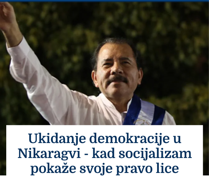 Liberal_HR's tweet photo. Daniel Ortega, dugogodišnji predsjednik Nikaragve, jučer je proglasio diktaturu. "Nikad više izbora u ovoj zemlji neće biti!".
S obzirom da su zadnji izbori održani 2021. godine bez oporbenih kandidata, čini se da je ovom socijalistu dosadilo lažirati izbore - shvatio je da je puno lakše jednostavno proglasiti diktaturu. :)

Članak u komentaru