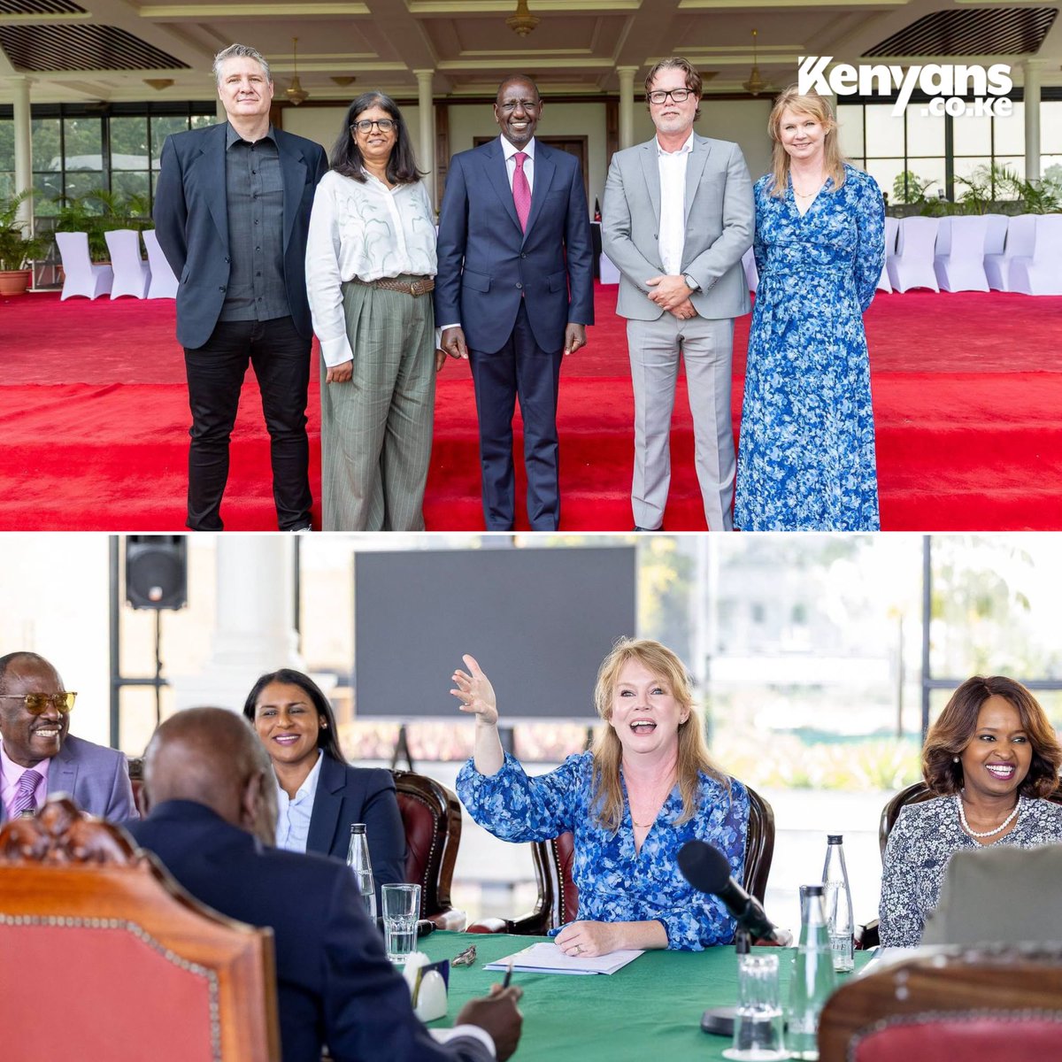 Kenyans's tweet photo. President Ruto meets Victoria Oakley, CEO of the International Federation of the Phonographic Industry https://t.co/ZBAgboq6tl