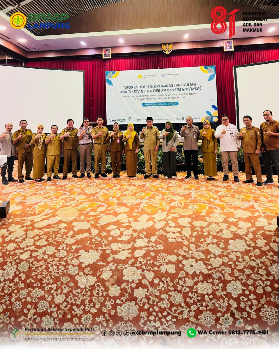 BrMPLampung's tweet photo. Workshop Sinkronisasi Multi-Stakeholder Partnership: 
Full Support for Coffee !

Sebagai upaya memperkuat pembangunan sektor kopi yang berkelanjutan, Pemerintah Kabupaten Tanggamus dan BRMP Lampung bersama berbagai pemangku kepentingan menggelar Workshop Penguatan Kolaborasi MSP https://t.co/Ar8IIqRROr
