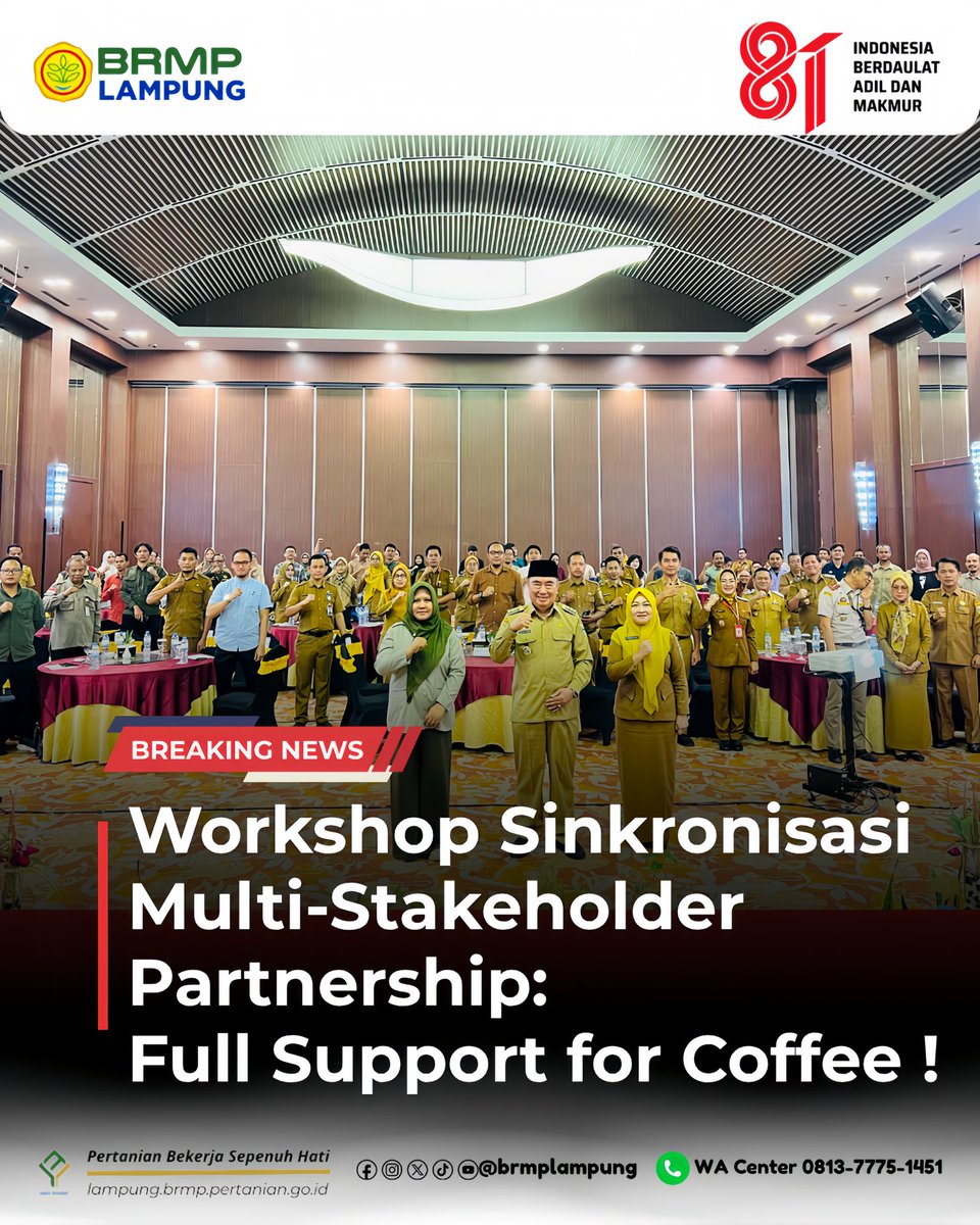 BrMPLampung's tweet photo. Workshop Sinkronisasi Multi-Stakeholder Partnership: 
Full Support for Coffee !

Sebagai upaya memperkuat pembangunan sektor kopi yang berkelanjutan, Pemerintah Kabupaten Tanggamus dan BRMP Lampung bersama berbagai pemangku kepentingan menggelar Workshop Penguatan Kolaborasi MSP https://t.co/Ar8IIqRROr