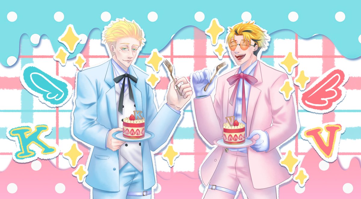 Yuushakingchan's tweet photo. お誕生日おめでとう🎉
#ヴァッシュとナイヴズ生誕祭2026 #HappyBirthday_PlantTwins https://t.co/OoAra3RNl2