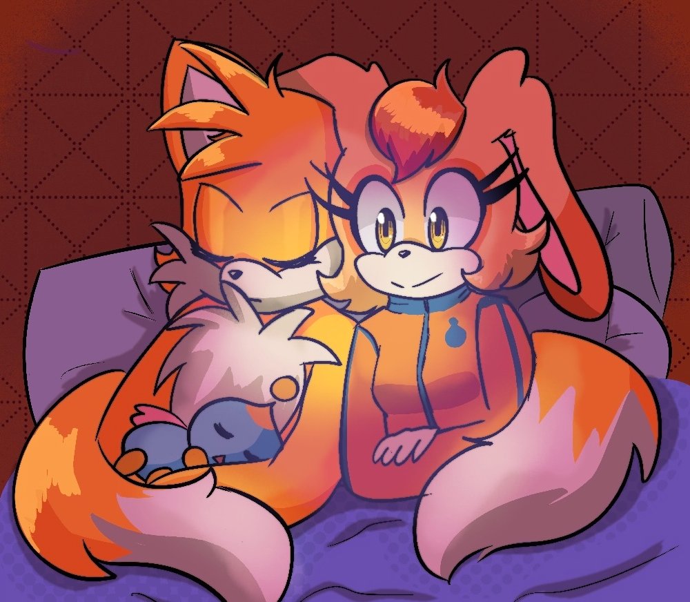 josefinago97's tweet photo. Day 2- Sleepover #TaireamWeek2026 #TaireamWeekTails 
They were watching a movie, Tails falls asleep https://t.co/Tp3IDA3UYc