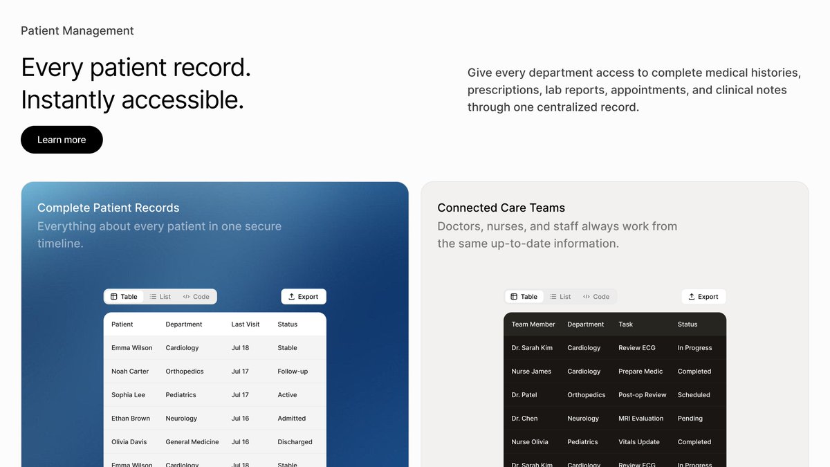 saisatvik_'s tweet photo. 🚧 WIP
Working on a medical SaaS website. https://t.co/Q1GB5PUKpM