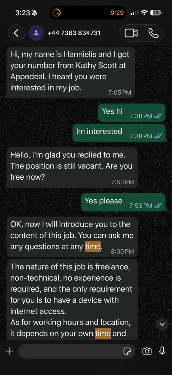 Samxseen3's tweet photo. سبق تواصلوا معي بالواتس ودخلت معهم، كلموني على part time job

ودخلت معهم بشوف وش السالفة وبعد فلترة ، وافقوا يدخلوني بقروبهم تيليقرام. 

بعد مادخلت لقيت يمكن ١٠٠ شخص، كلهم عمال مندوبين اشوف بروفايلهم شعار شركات توصيل واساميهم عمالة اسيا. 

يتبع… https://t.co/vQKsFZ7RYw