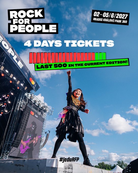 babymetal_times's tweet photo. チェコのフェス 「ROCK FOR PEOPLE」来年の顔にMOAMETAL
https://t.co/oPU2crLtQY

#BABYMETAL https://t.co/XmNUl4doGW