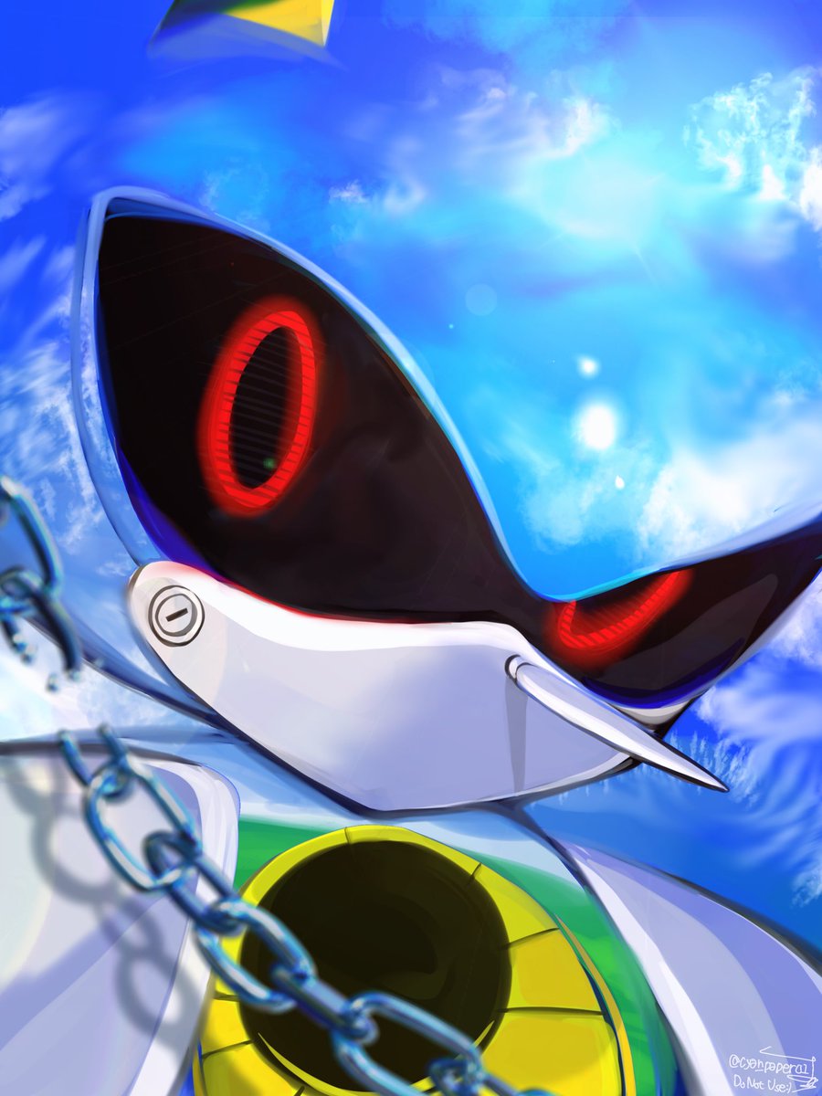 cyan_paper01's tweet photo. #MetalSonic The Blue of the Sky https://t.co/qbhw9QlSha