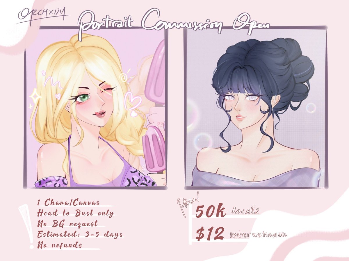 orchxdia's tweet photo. #CommissionsArt 
🌸 URGENT COMMS OPEN 🌸

I need funds to support my mom’s medical care &amp; help my dad to pay our monthly bills. 

🇮🇩 Local: 0/5 slots | QRIS, BNI, Seabank
🌎 International: 0/5 slots | Vgen, Paypal

🔗 https://t.co/77tQTFMeKZ

check this thread for more art comms! https://t.co/eicGz4Vj56