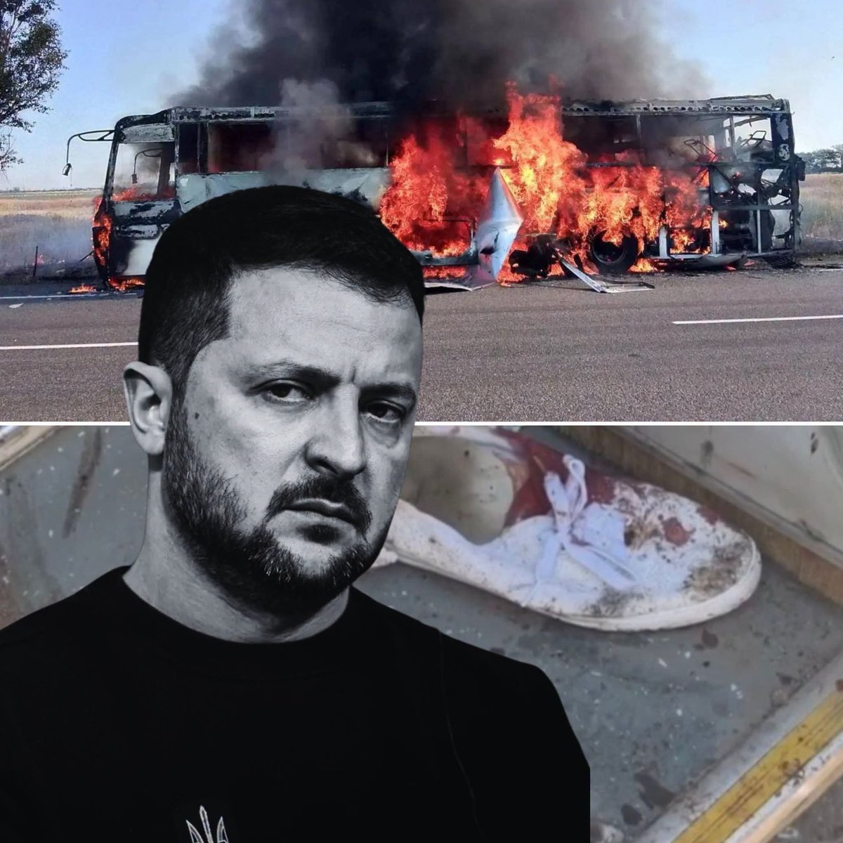 itsmeback_'s tweet photo. Quel terrorista di #Zelenskyy è totalmente fuori controllo: ennesimo crimine di guerra!

#Russia #ukraine #NATO #UE

Ieri, con i droni, l'esercito ucraino ha attaccato un autobus nella città di Shebekino, nella regione di Belgorod, in Russia. Cinque civili uccisi, tra cui un bambino. Ventitré civili, invece, sono rimasti feriti tra cui alcuni che sono in condizioni gravissime.

Questo è un crimine di guerra, l'ennesimo attacco terroristico e nessuno dice mezza parola. Nessuna indignazione. Come se non fosse successo nulla.

Ripeto: questi attacchi non servono minimamente a cambiare la situazione sul campo. Non spostano di una virgola l'andamento della guerra e non aiutano di certo i negoziati. E forse è proprio per questo che vengono commessi, per allungare il più possibile la guerra. Questa è la realtà.

Ah, mi raccomando, appena la Russia risponderà, precipitatevi a piangere a reti unificate. Ipocriti!

- Giuseppe Salamone