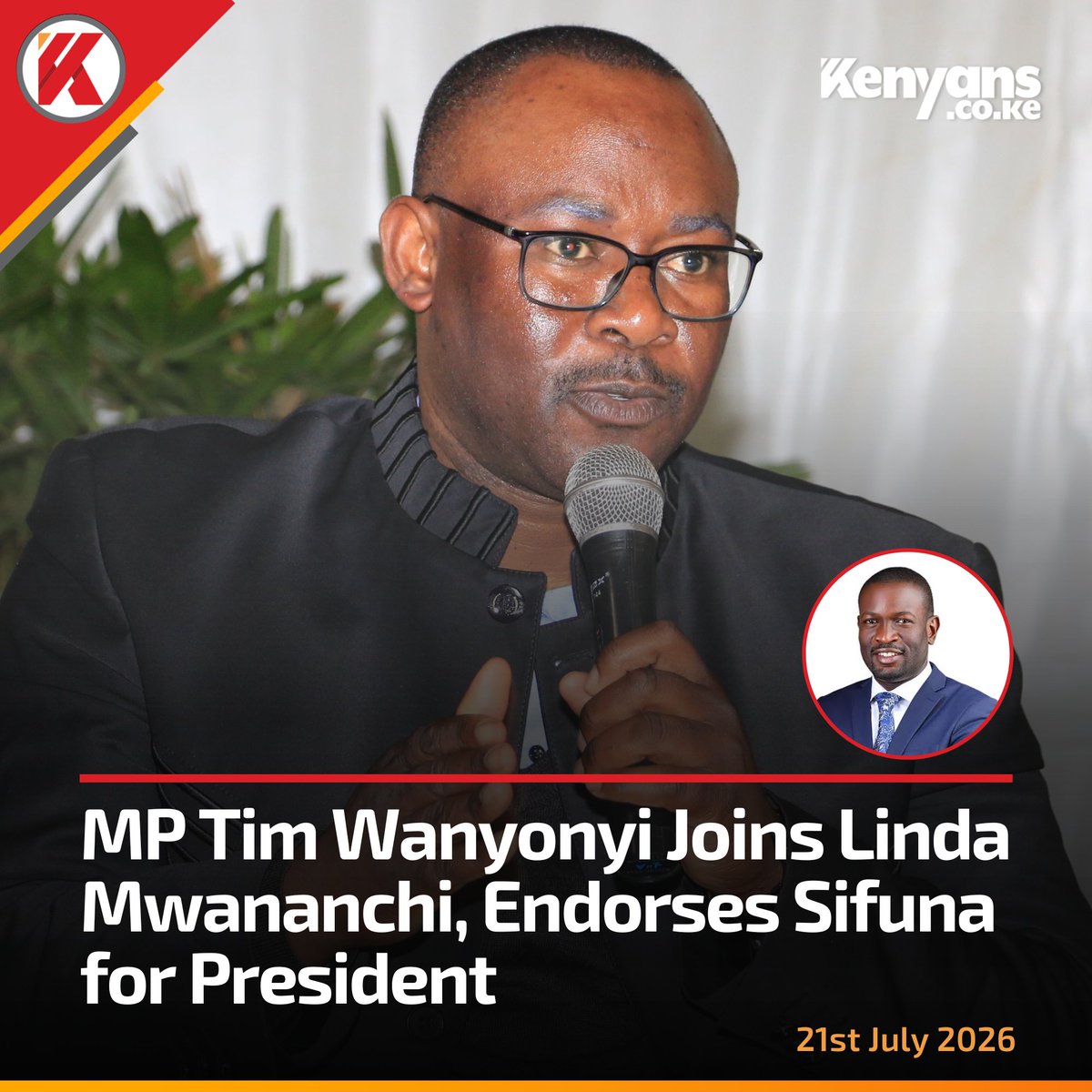 Kenyans's tweet photo. MP Tim Wanyonyi joins Linda Mwananchi, endorses Sifuna for president https://t.co/YGypiggtZA