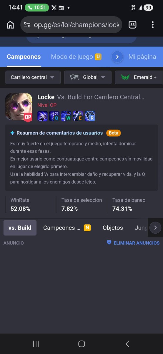 f_nairda's tweet photo. Soy yo o este campeón hay que hotfixearlo? Osea no hay partida que no vaya con 20 kills. La gente lo first timea y da igual, no hay counterplay como ADC, ni siquiera te tiene que cargar las Q's. Una vergüenza. https://t.co/mBsnIBh0h3