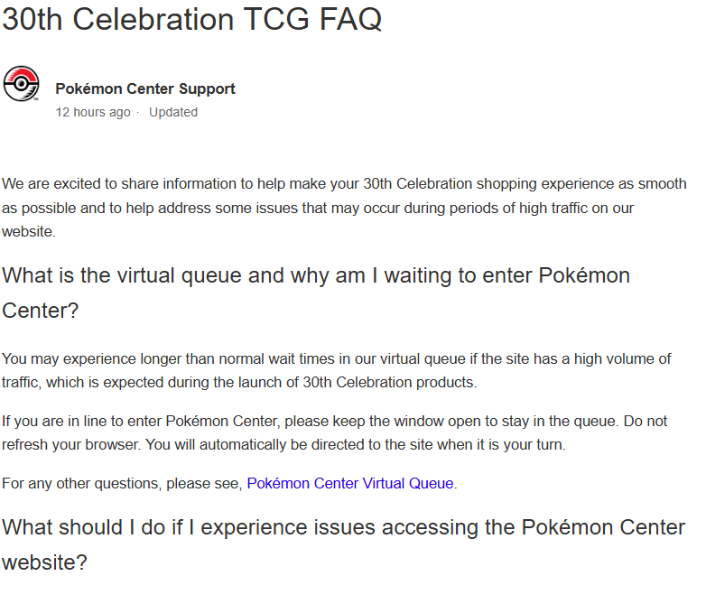 PokeRestockApp's tweet photo. Pokemon Center has shared a page on their support website highlighting best practices for success with their queue system, but they're missing a HUGE TIP for Apple IOS users : Turn off iCloud Private Relay (users report being marked as suspicious when using this)

I think there's more info that should be shared, and imo this is rehashed old information made in a new post to mitigate people's frustration with their queue system.